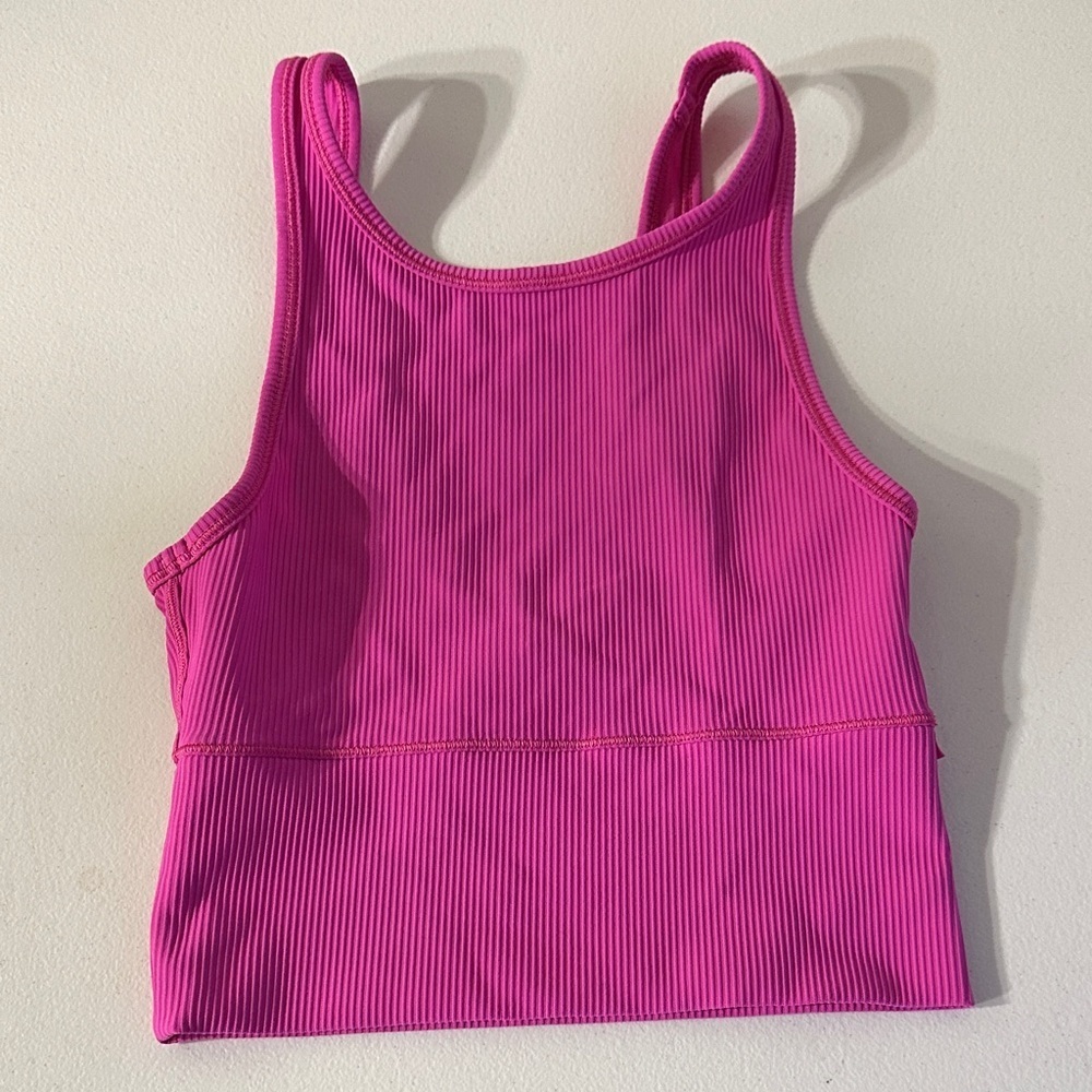 lululemon athletica Pink Ribbed Tank Top